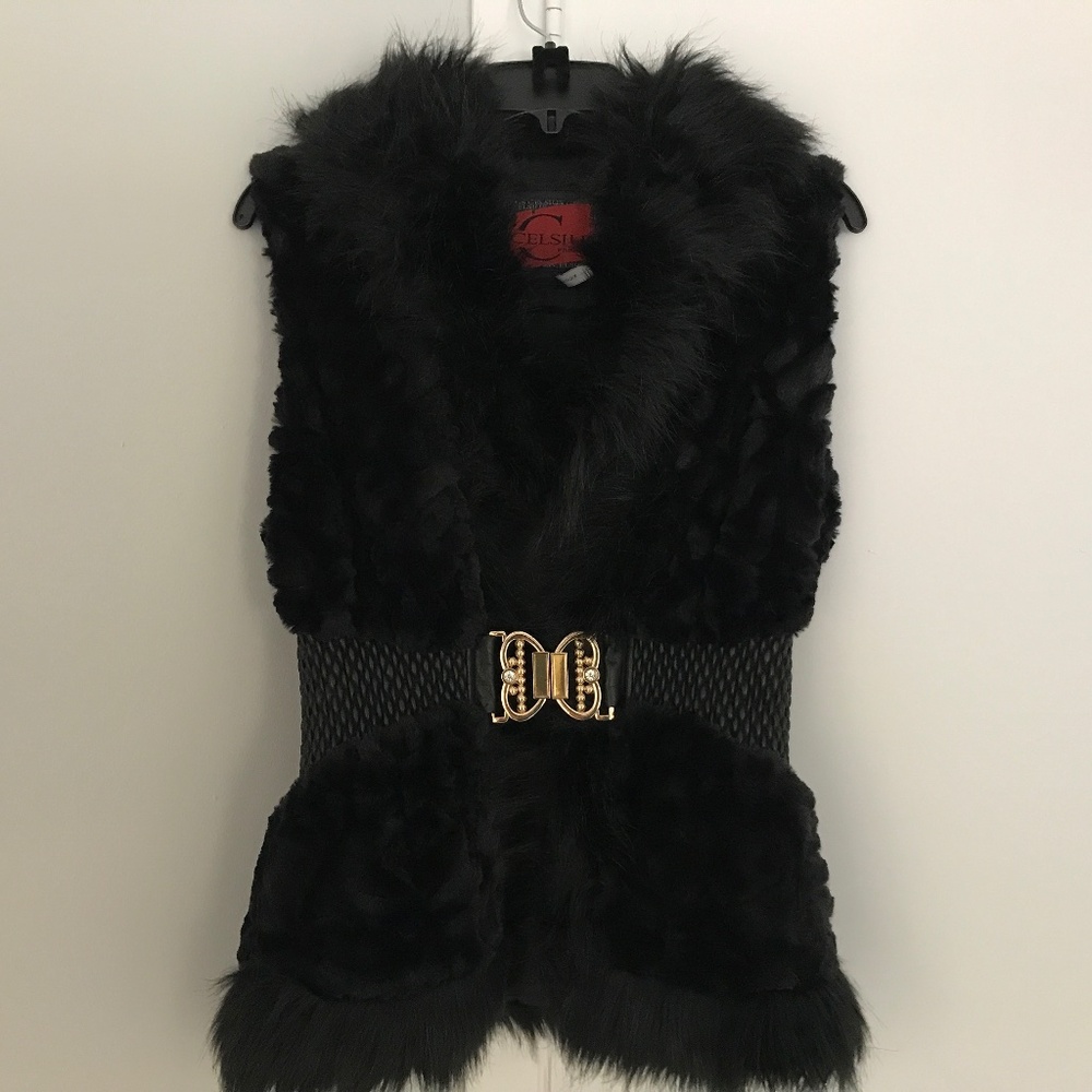 Faux Fur Black Vest
